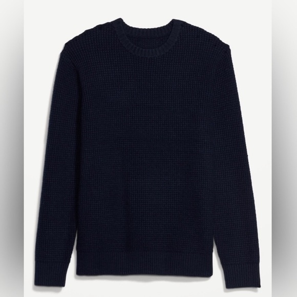 NWT! Men's Cozy In the Navy Waffle-Textured Crew-Neck Sweater - Multiple Sizes - Picture 2 of 2